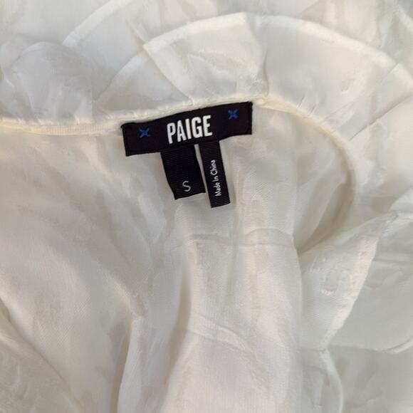 NWOT Paige Dianna Ruffle Silk White Blouse – Sz Small - Picture 15 of 15